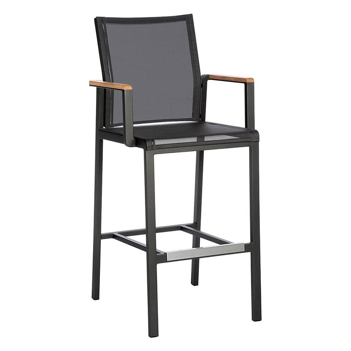 Aura High Dining Carver by Barlow Tyrie – Graphite / Charcoal, white background