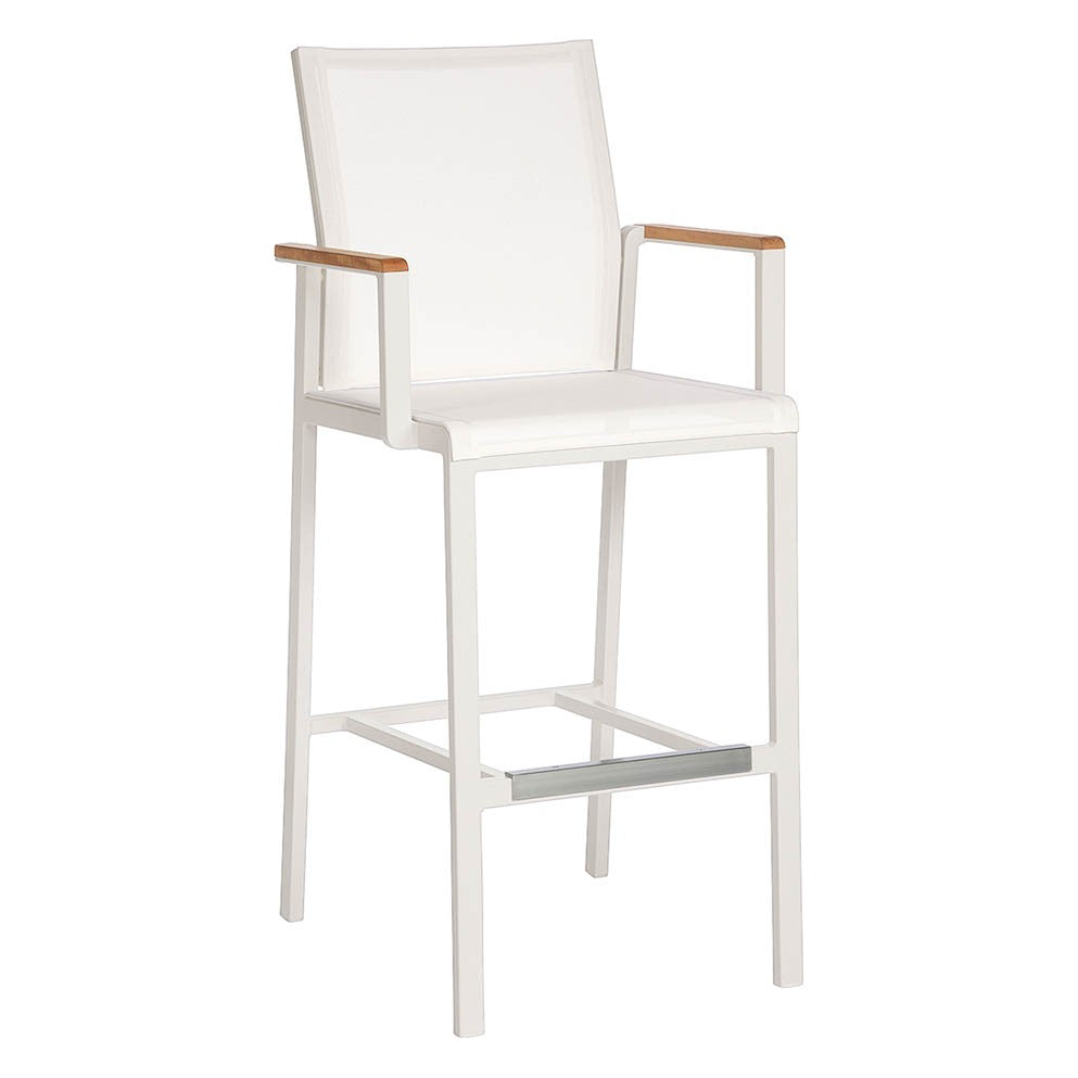 Aura High Dining Carver by Barlow Tyrie – Arctic White / Pearl