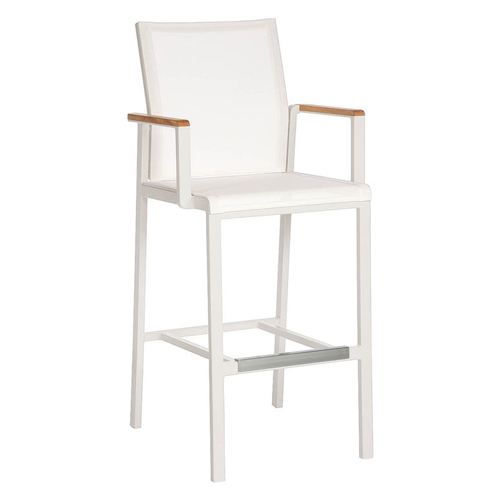 Aura High Dining Carver by Barlow Tyrie – Arctic White / Pearl