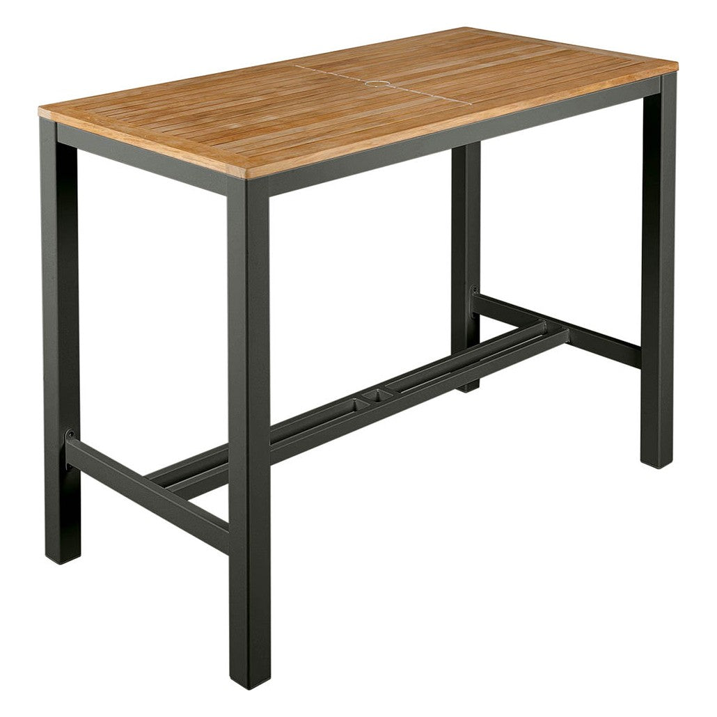 Aura High Dining Table 140 by Barlow Tyrie – Graphite, white background