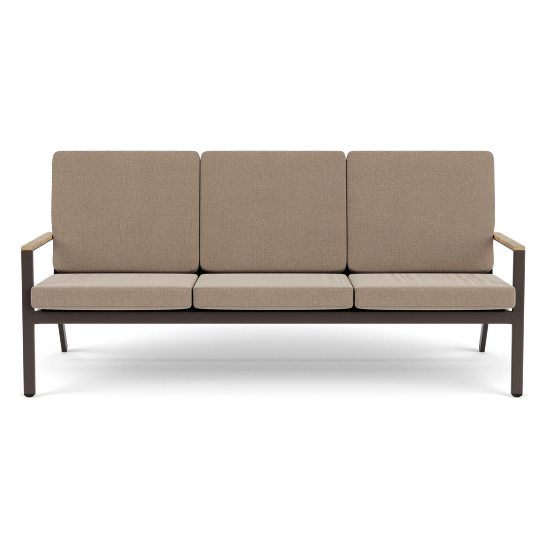 Aura Lounge 3 Seater Settee by Barlow Tyrie – Graphite - Charcoal, white background