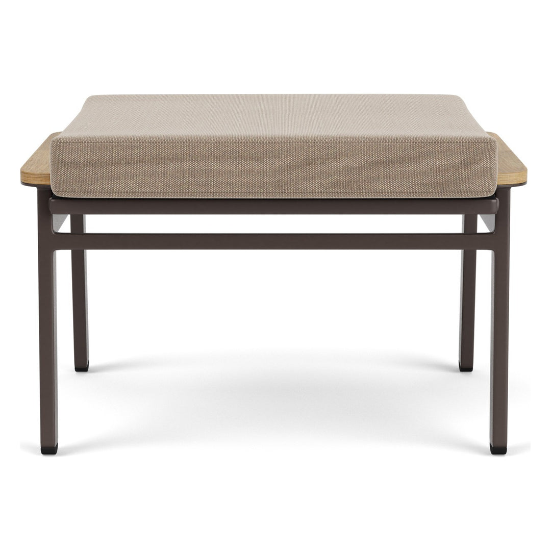 Aura Lounge Ottoman by Barlow Tyrie – Graphite - Charcoal, white background