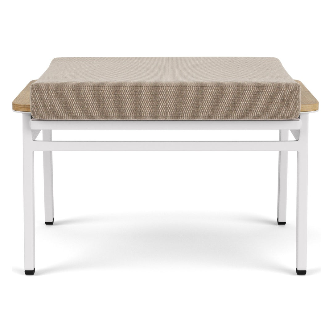 Aura Lounge Ottoman by Barlow Tyrie – Arctic White - Pearl