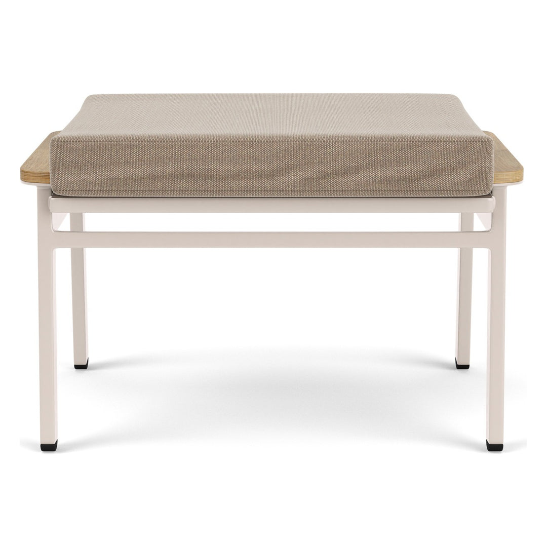 Aura Lounge Ottoman by Barlow Tyrie – Champagne - Titanium