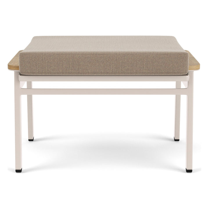 Aura Lounge Ottoman by Barlow Tyrie – Champagne - Titanium