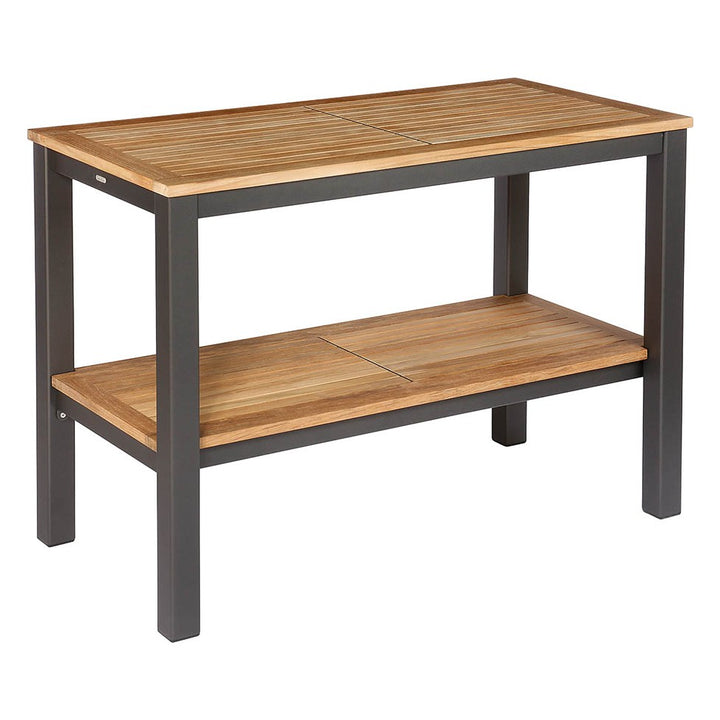 Aura Serving Table by Barlow Tyrie – Graphite, white background