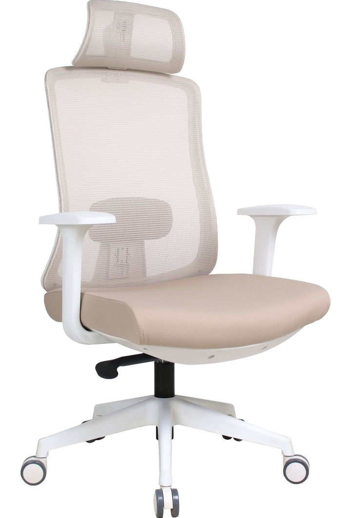 Aura Swivel Office Chair in Petal — product view on a white background