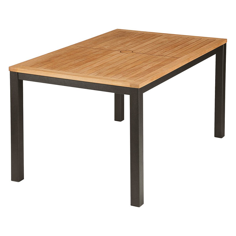 Aura Table 150 by Barlow Tyrie – Graphite, white background