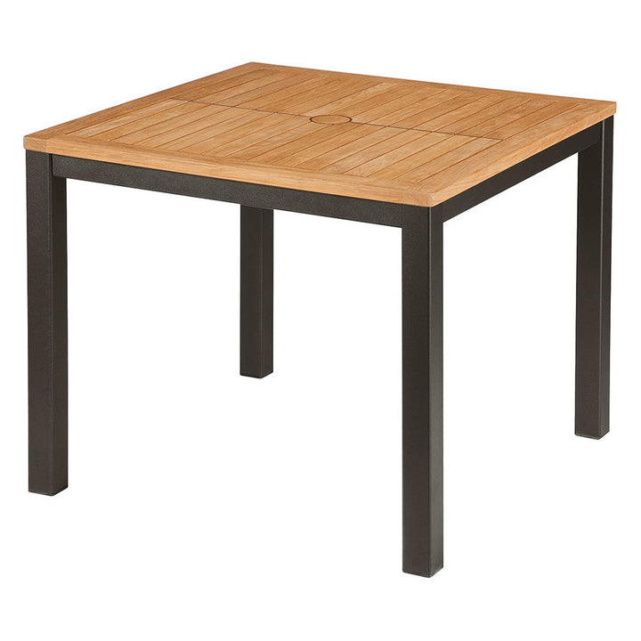 Aura Table 90 by Barlow Tyrie – Graphite, white background