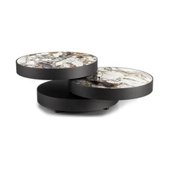 Aurum Round Extendable Coffee Table — centered complete product view