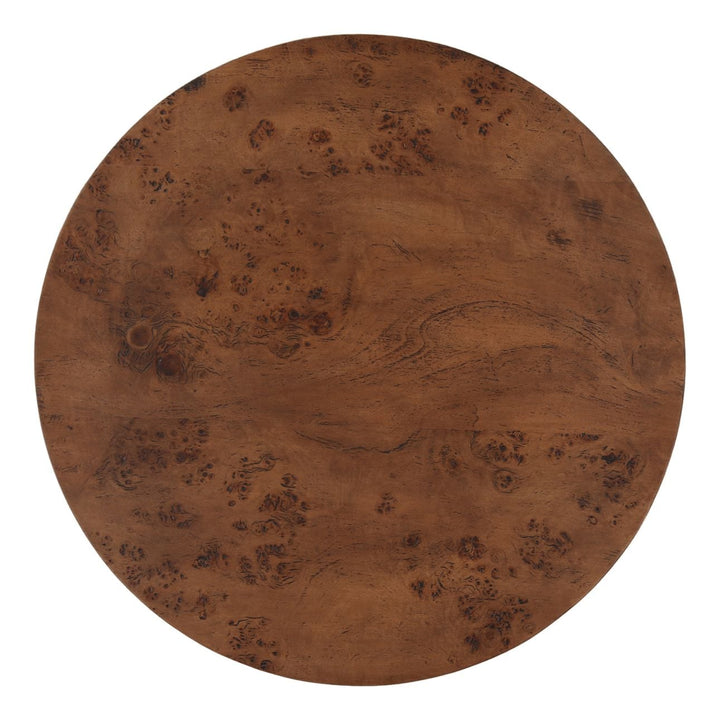 Aven Burl Side Table, overhead view
