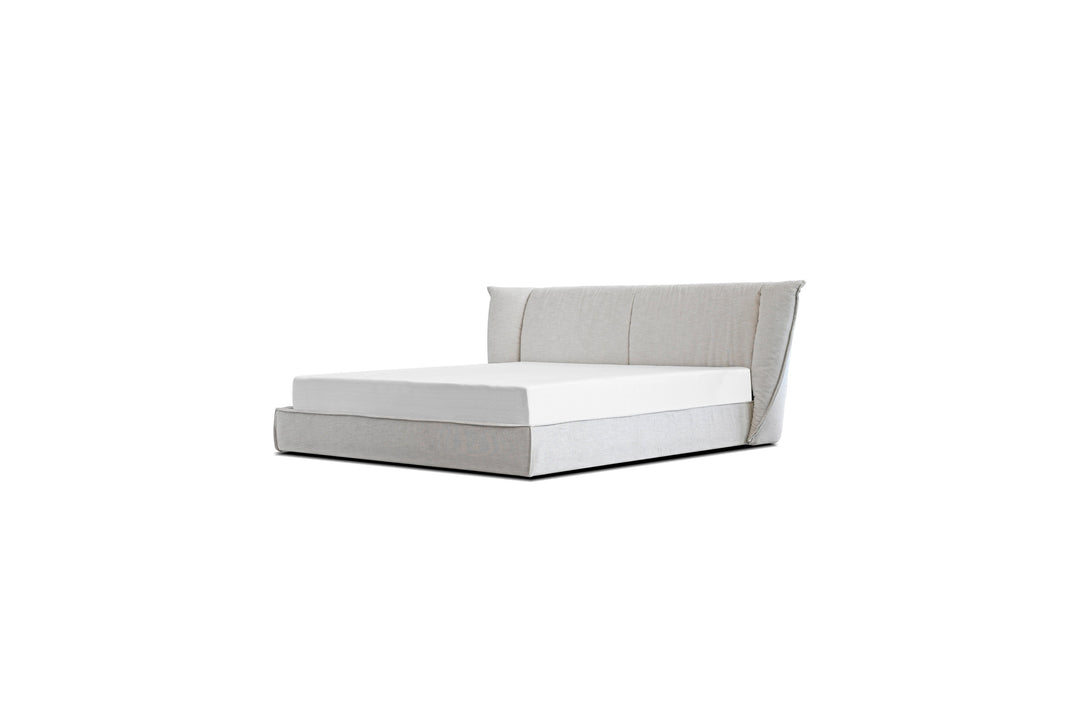AVIATOR Upholstered Bed in Almond