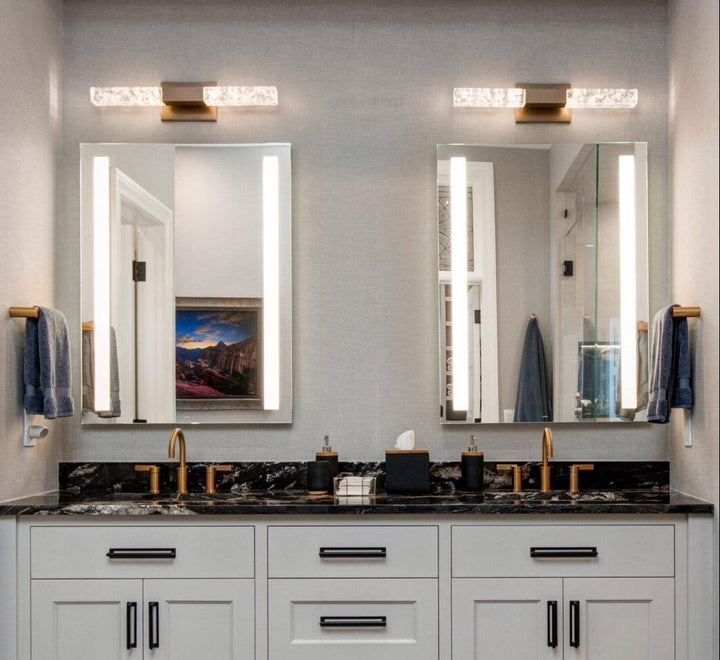 Axis Double Sconce by Hammerton Studio in a styled interior