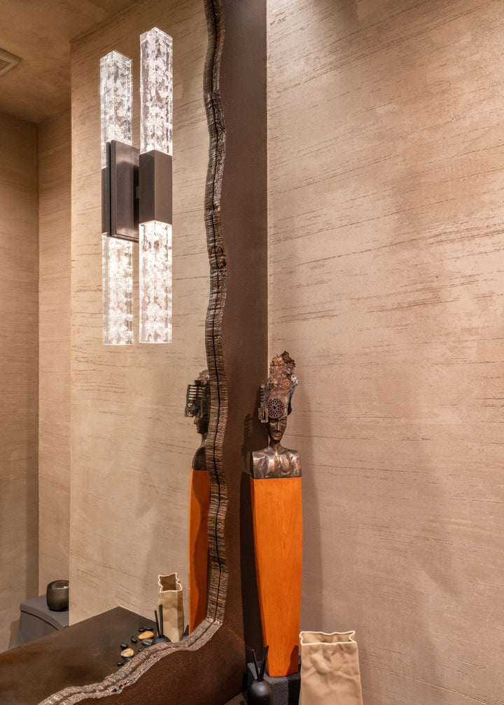Axis Double Sconce by Hammerton Studio in a styled interior
