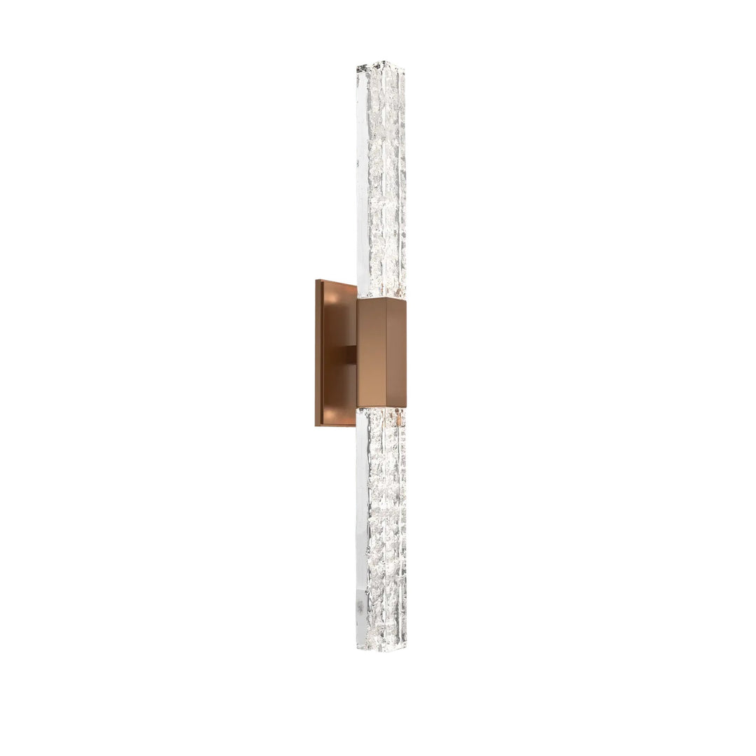 Axis Double Sconce by Hammerton Studio in Novel Brass