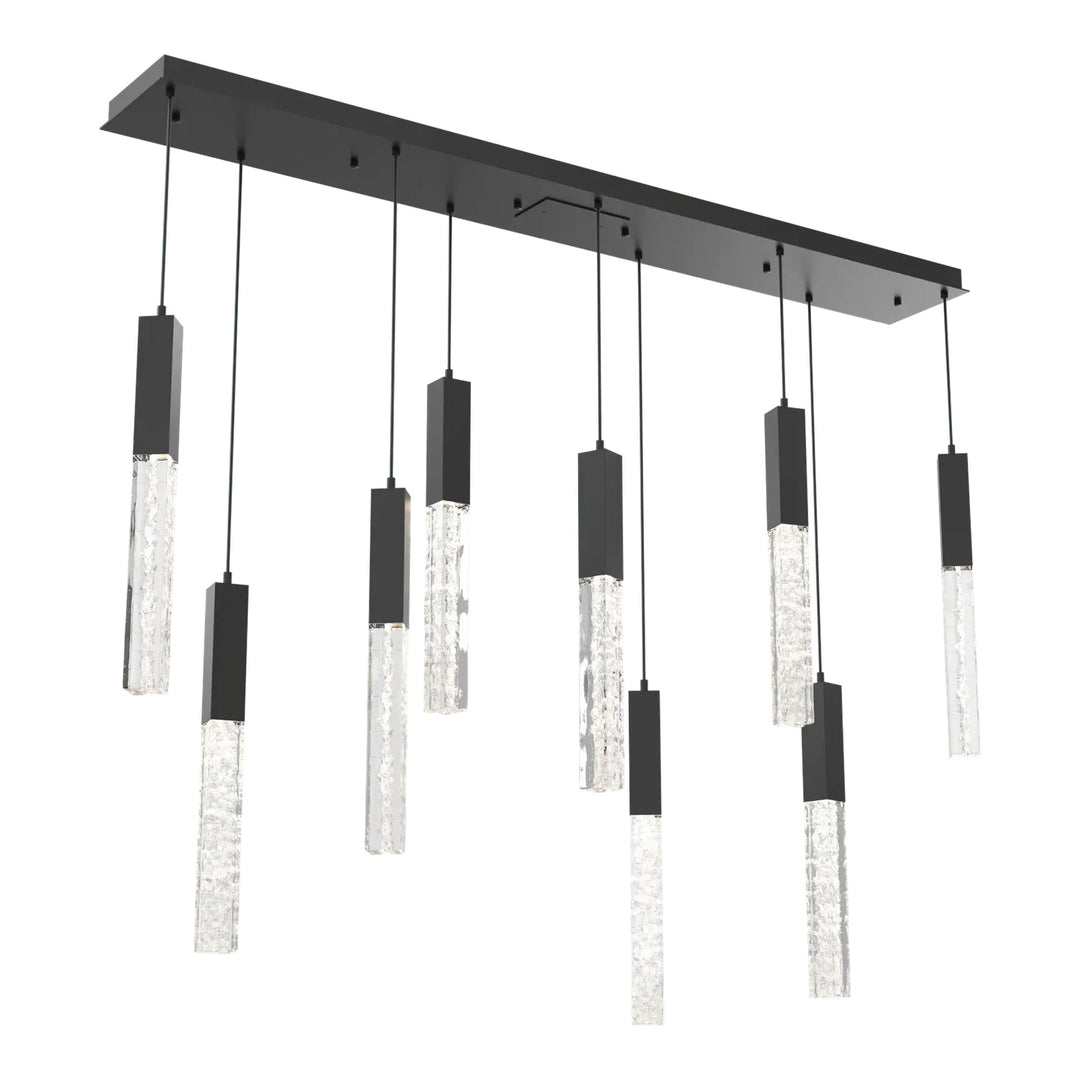 Axis Linear Pendant Chandelier by Hammerton Studio, 9 Lights