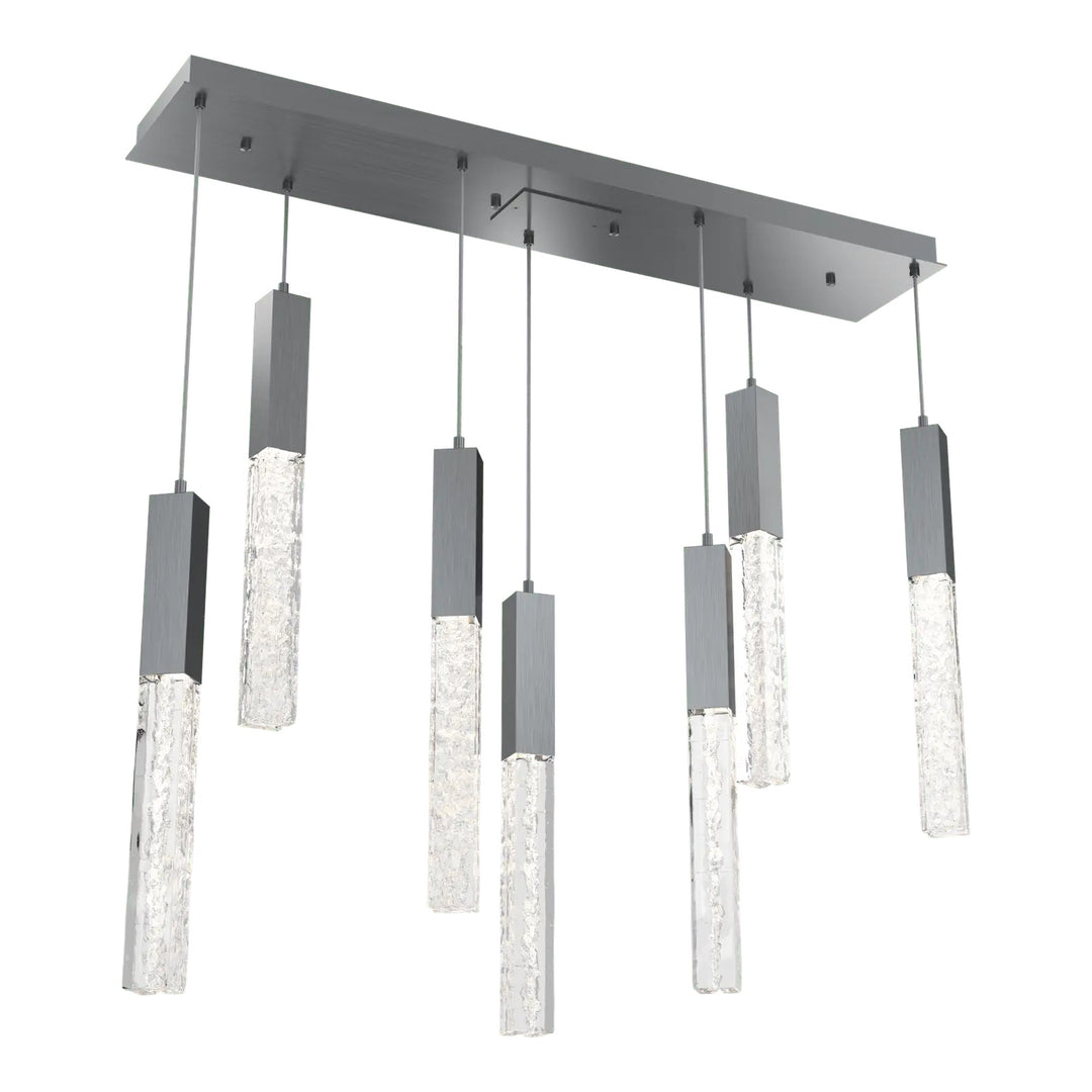 Axis Linear Pendant Chandelier by Hammerton Studio in Gunmetal