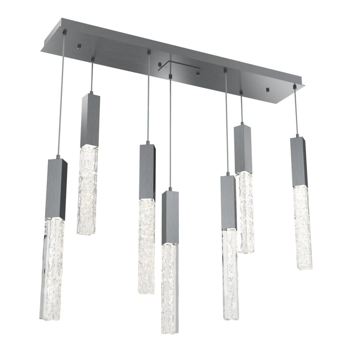 Axis Linear Pendant Chandelier by Hammerton Studio in Gunmetal