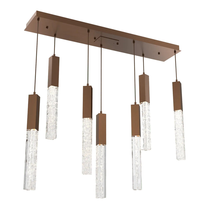 Axis Linear Pendant Chandelier by Hammerton Studio in Oil-Rubbed Bronze