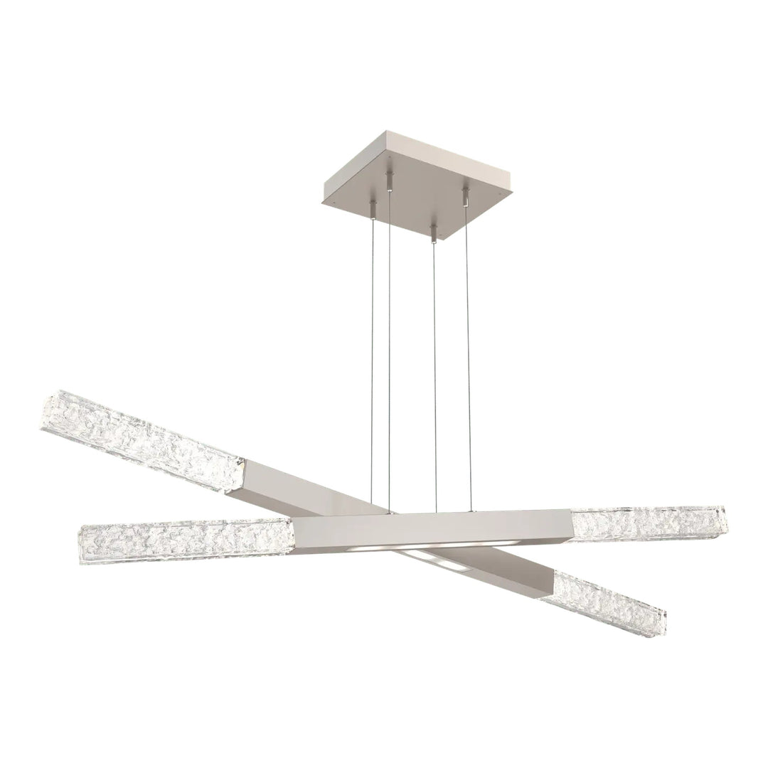 Axis Moda Multi-Piece Linear Chandelier by Hammerton Studio in Beige Silver