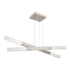 Axis Moda Multi-Piece Linear Chandelier by Hammerton Studio in Beige Silver