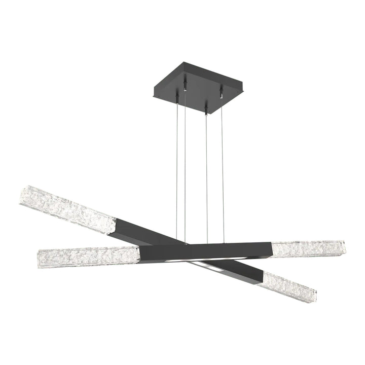 Axis Moda Multi-Piece Linear Chandelier by Hammerton Studio in Matte Black