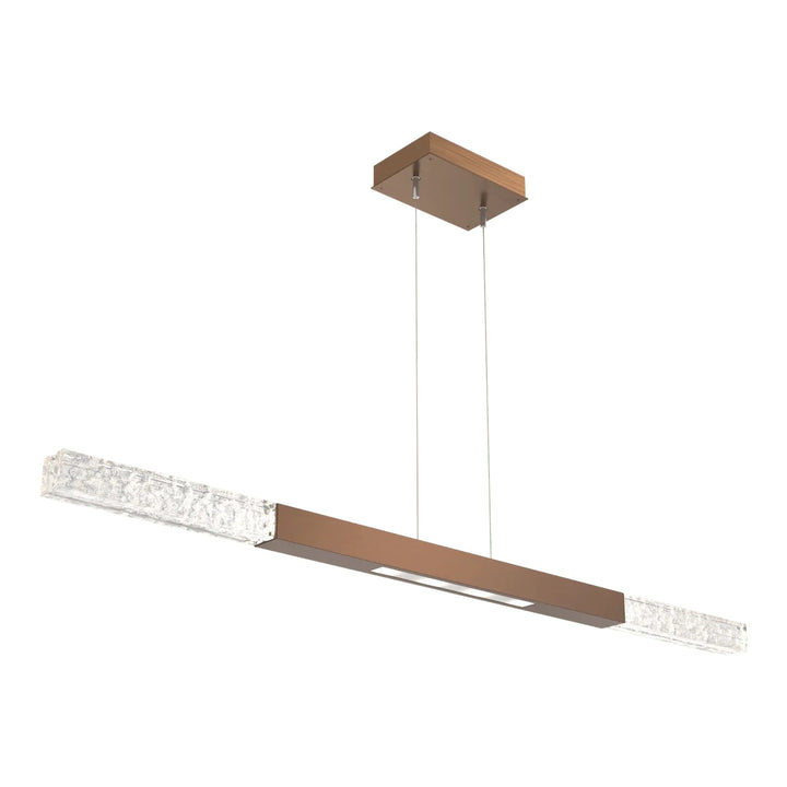 Axis Moda Single Linear Chandelier by Hammerton Studio in Oil-Rubbed Bronze