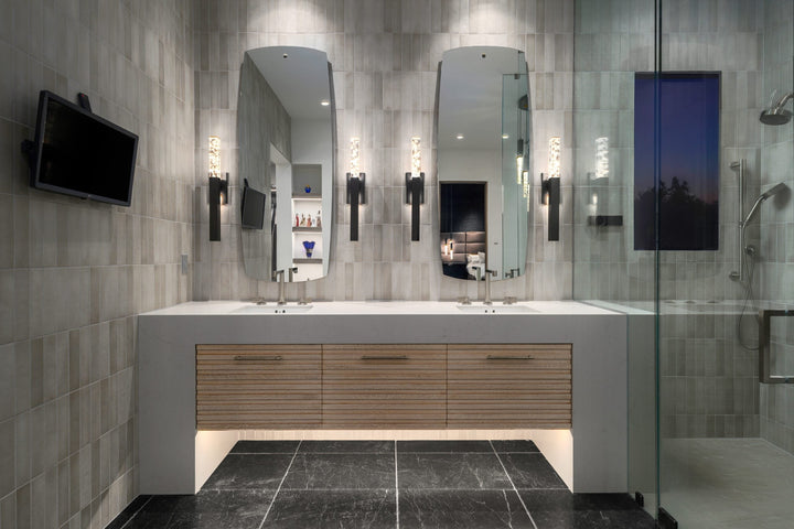 Axis Modern Sconce by Hammerton Studio in a styled interior