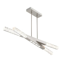 Axis Pivot Linear Chandelier by Hammerton Studio in Beige Silver
