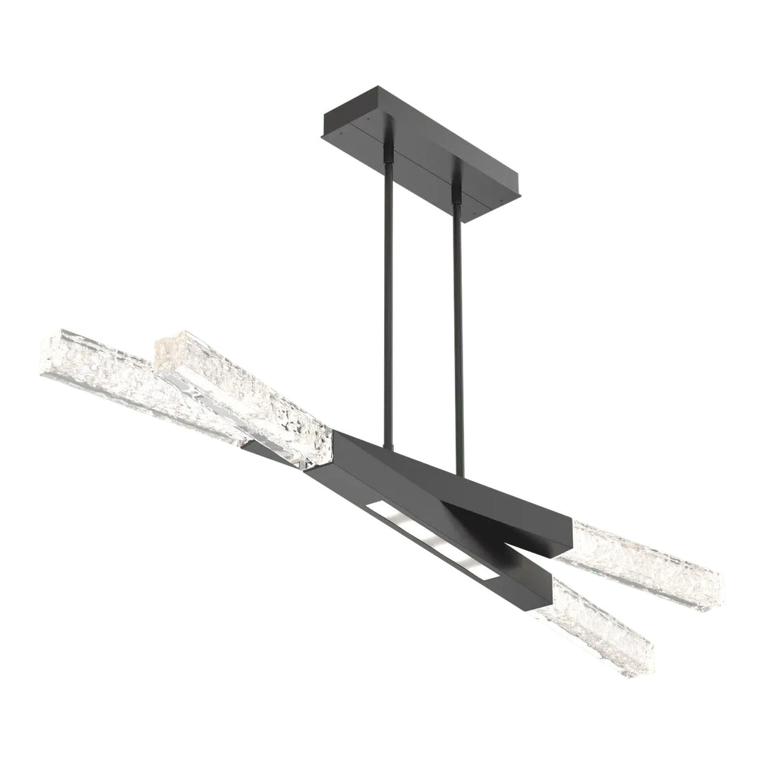 Axis Pivot Linear Chandelier by Hammerton Studio in Graphite