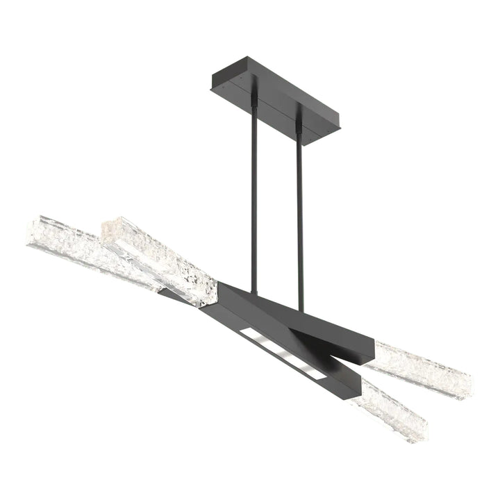 Axis Pivot Linear Chandelier by Hammerton Studio in Graphite