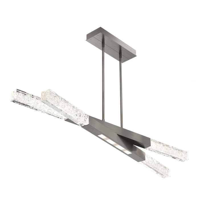 Axis Pivot Linear Chandelier by Hammerton Studio in Gunmetal