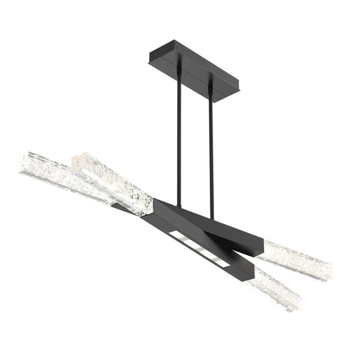 Axis Pivot Linear Chandelier by Hammerton Studio in Matte Black