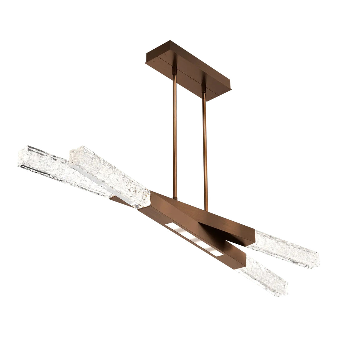 Axis Pivot Linear Chandelier by Hammerton Studio in Oil-Rubbed Bronze