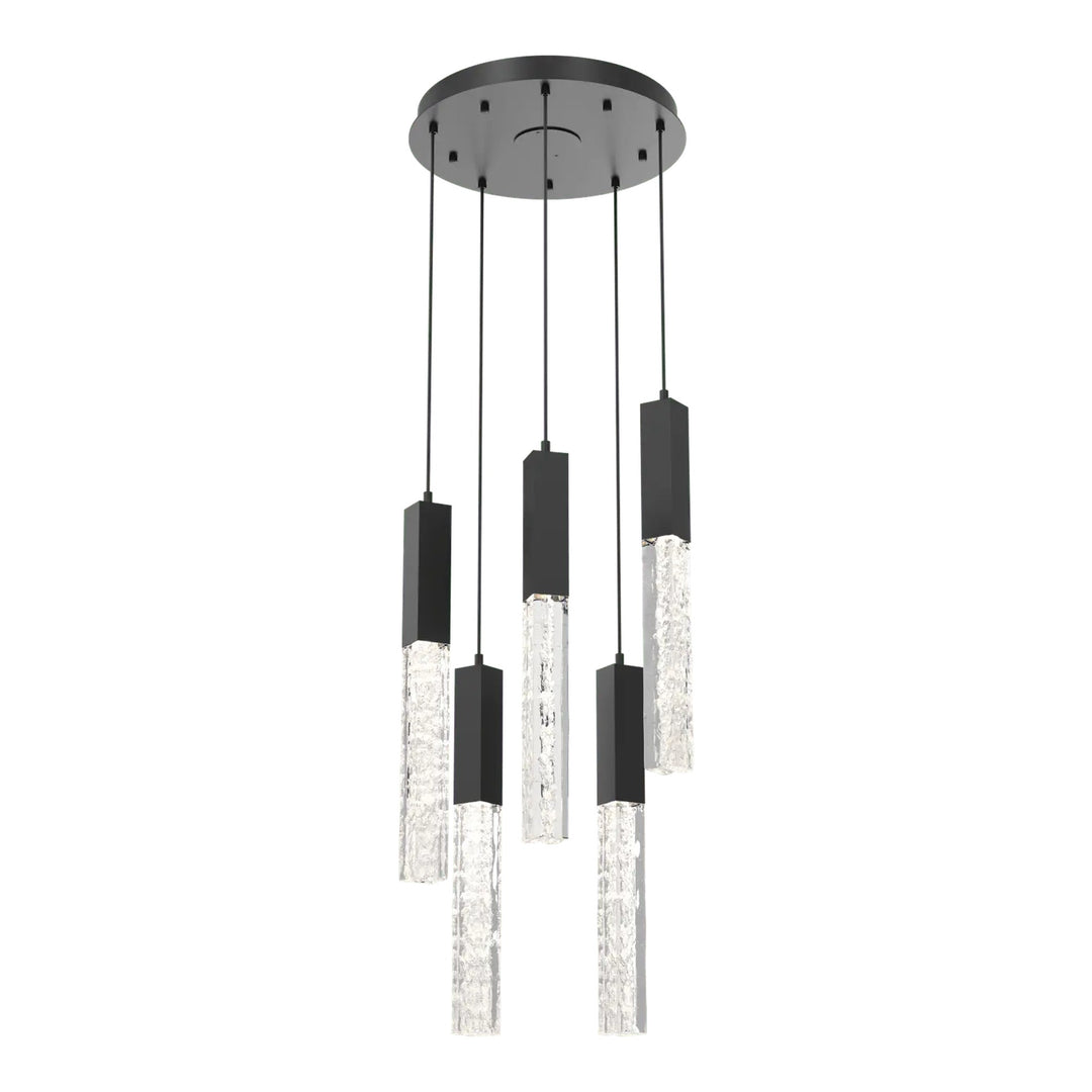 Axis Round Pendant Chandelier by Hammerton Studio, 5 Lights