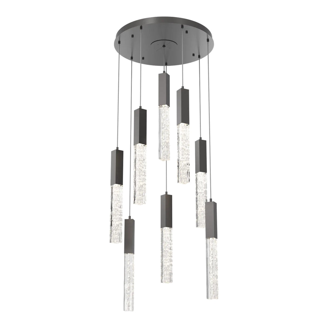 Axis Round Pendant Chandelier by Hammerton Studio in Graphite
