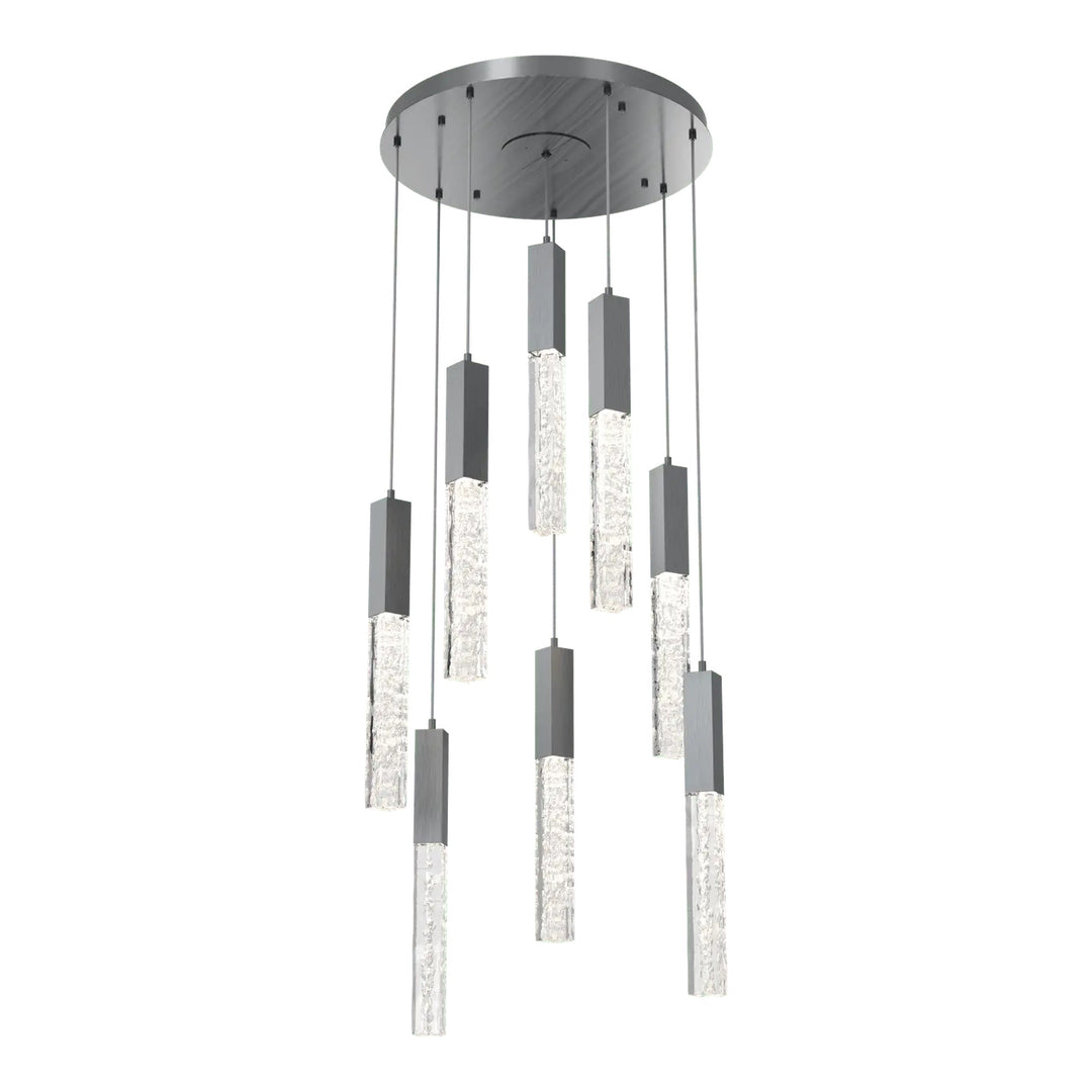 Axis Round Pendant Chandelier by Hammerton Studio in Gunmetal