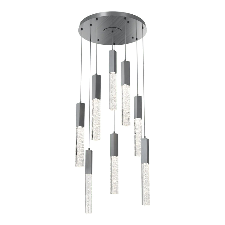 Axis Round Pendant Chandelier by Hammerton Studio in Gunmetal