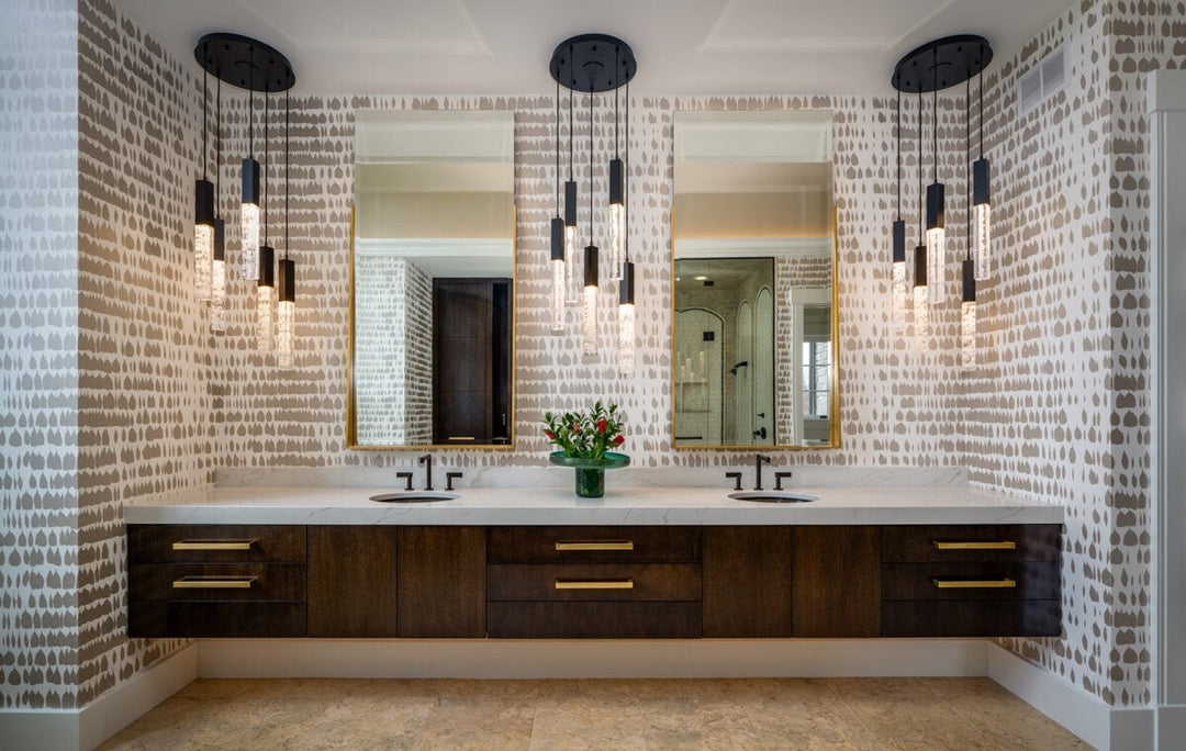 Axis Round Pendant Chandelier by Hammerton Studio in a styled interior