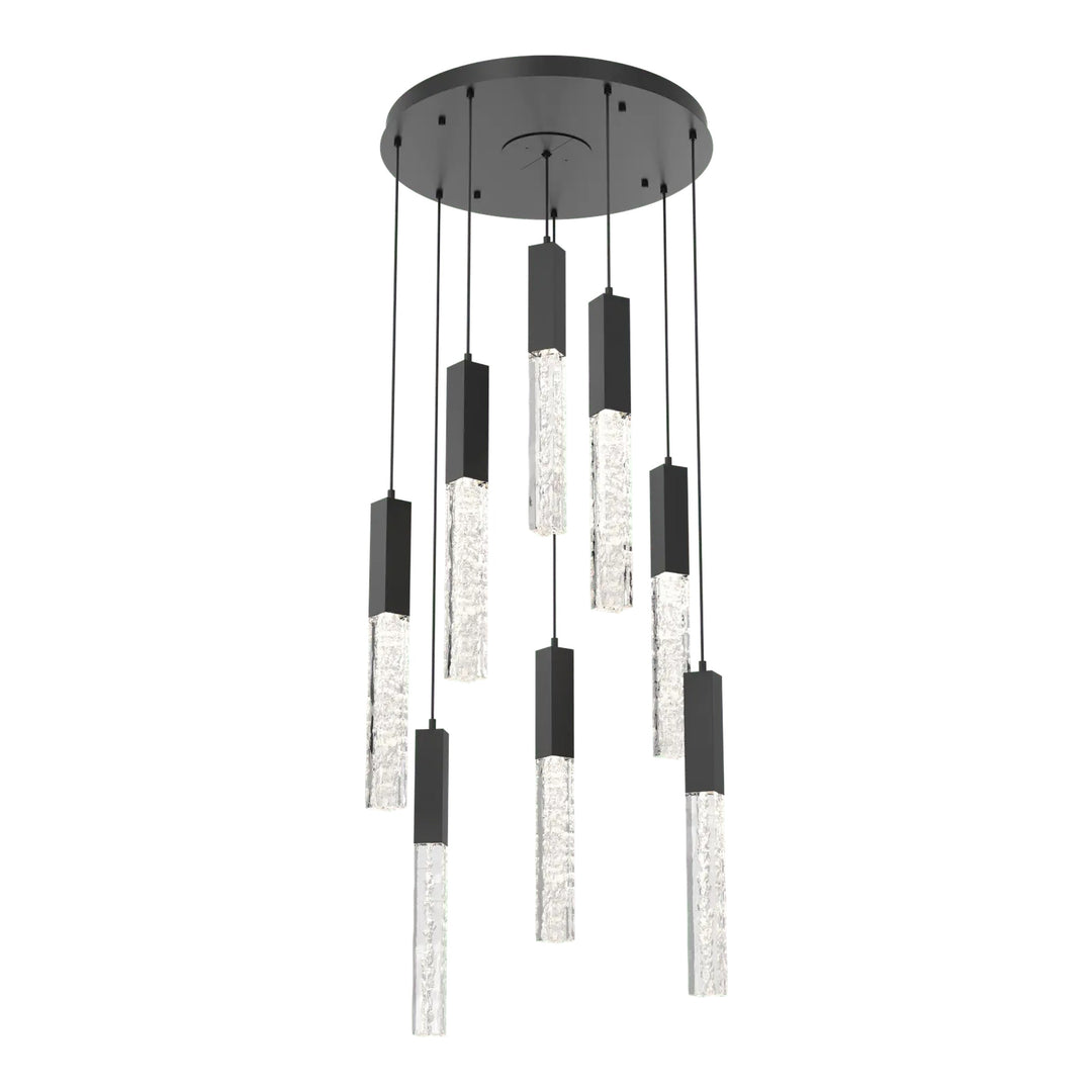 Axis Round Pendant Chandelier by Hammerton Studio in Matte Black