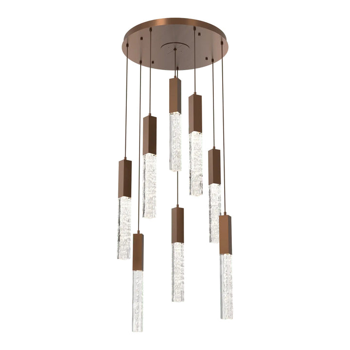 Axis Round Pendant Chandelier by Hammerton Studio in Oil-Rubbed Bronze