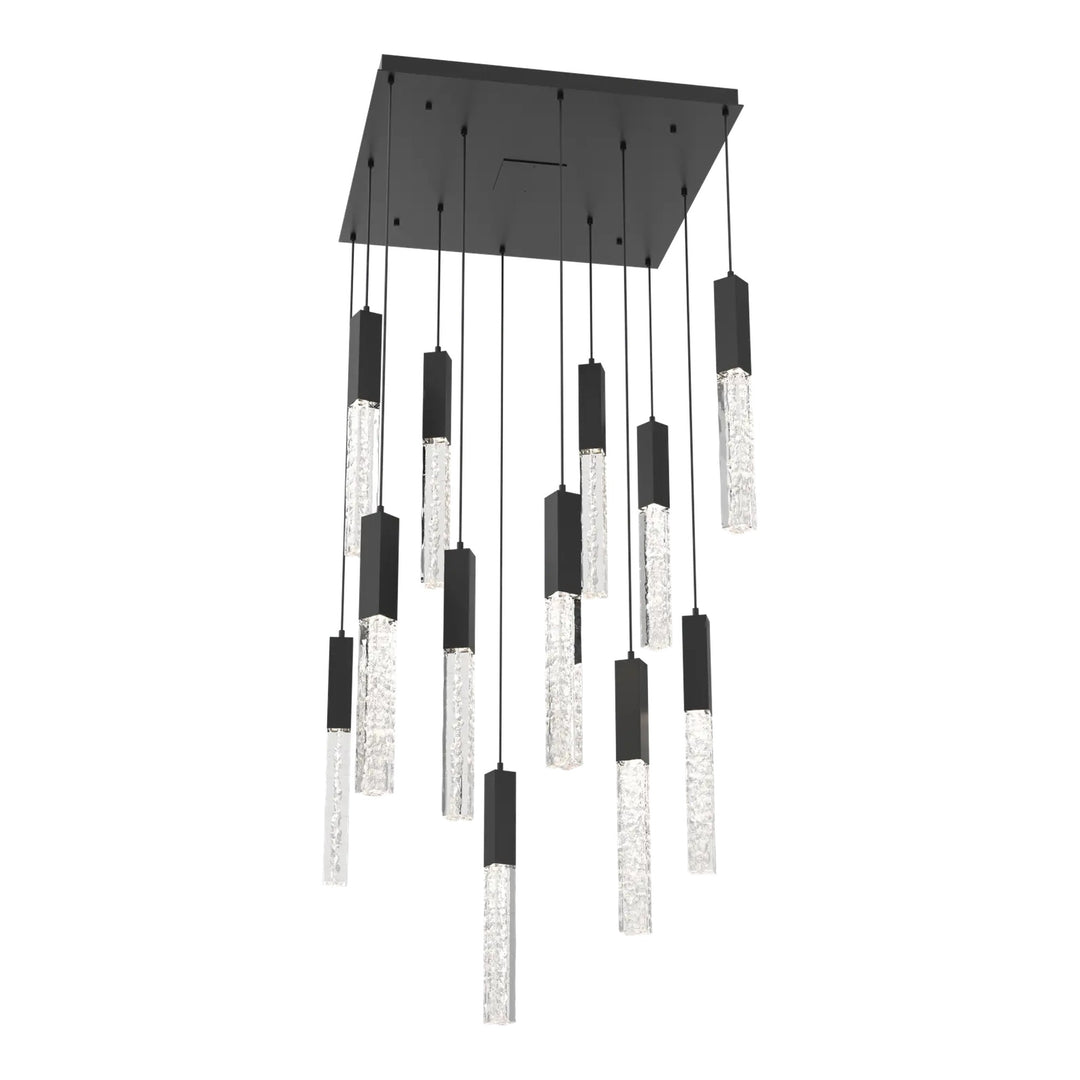 Axis Square Pendant Chandelier by Hammerton Studio, 12 Lights
