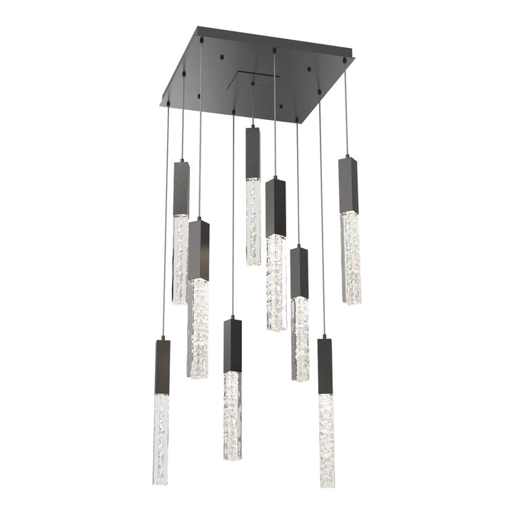 Axis Square Pendant Chandelier by Hammerton Studio in Graphite