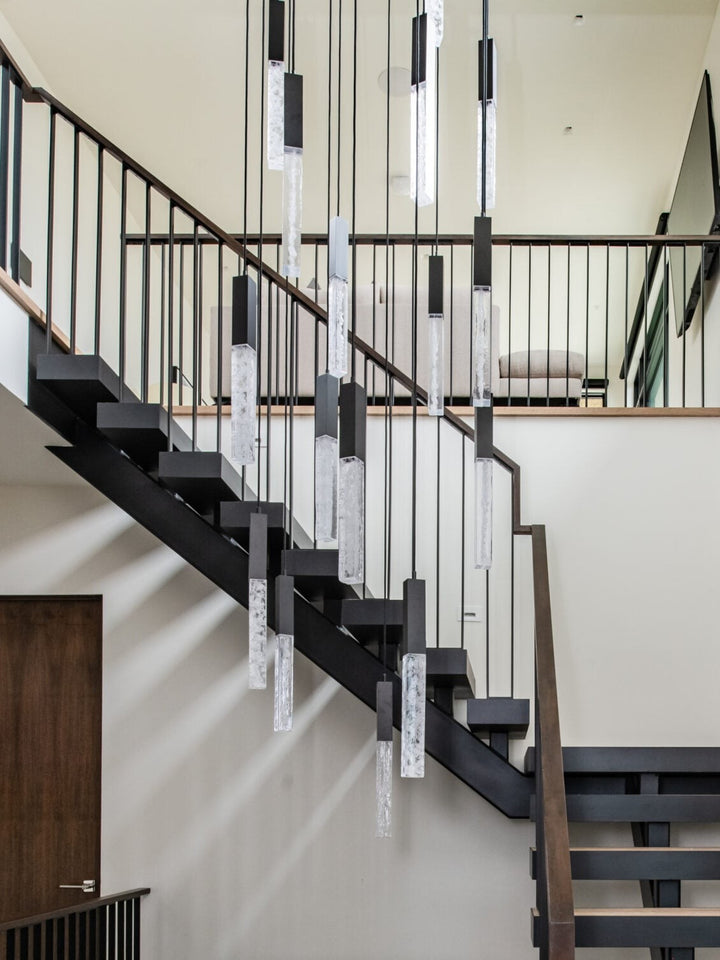 Axis Square Pendant Chandelier by Hammerton Studio in a styled interior