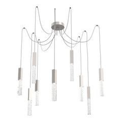 Axis Swag Chandelier by Hammerton Studio in Beige Silver