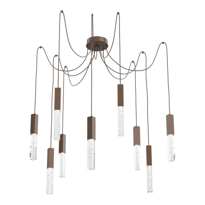 Axis Swag Chandelier by Hammerton Studio in Burnished Bronze