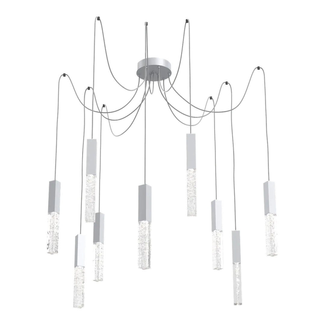 Axis Swag Chandelier by Hammerton Studio in Classic Silver