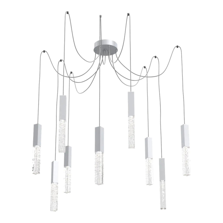 Axis Swag Chandelier by Hammerton Studio in Classic Silver