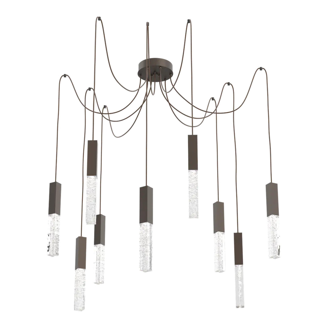Axis Swag Chandelier by Hammerton Studio in Flat Bronze