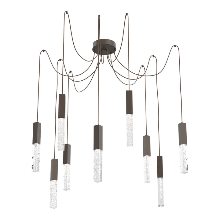Axis Swag Chandelier by Hammerton Studio in Flat Bronze